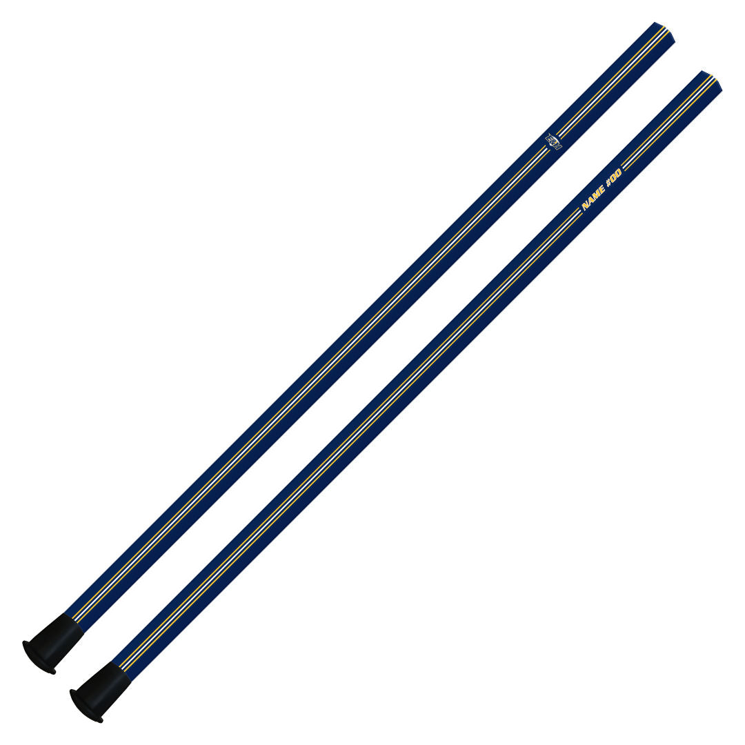 Emory & Henry Attack/Midfield Shaft - 30" - Blue Racing Stripe Design (Pre-Order)