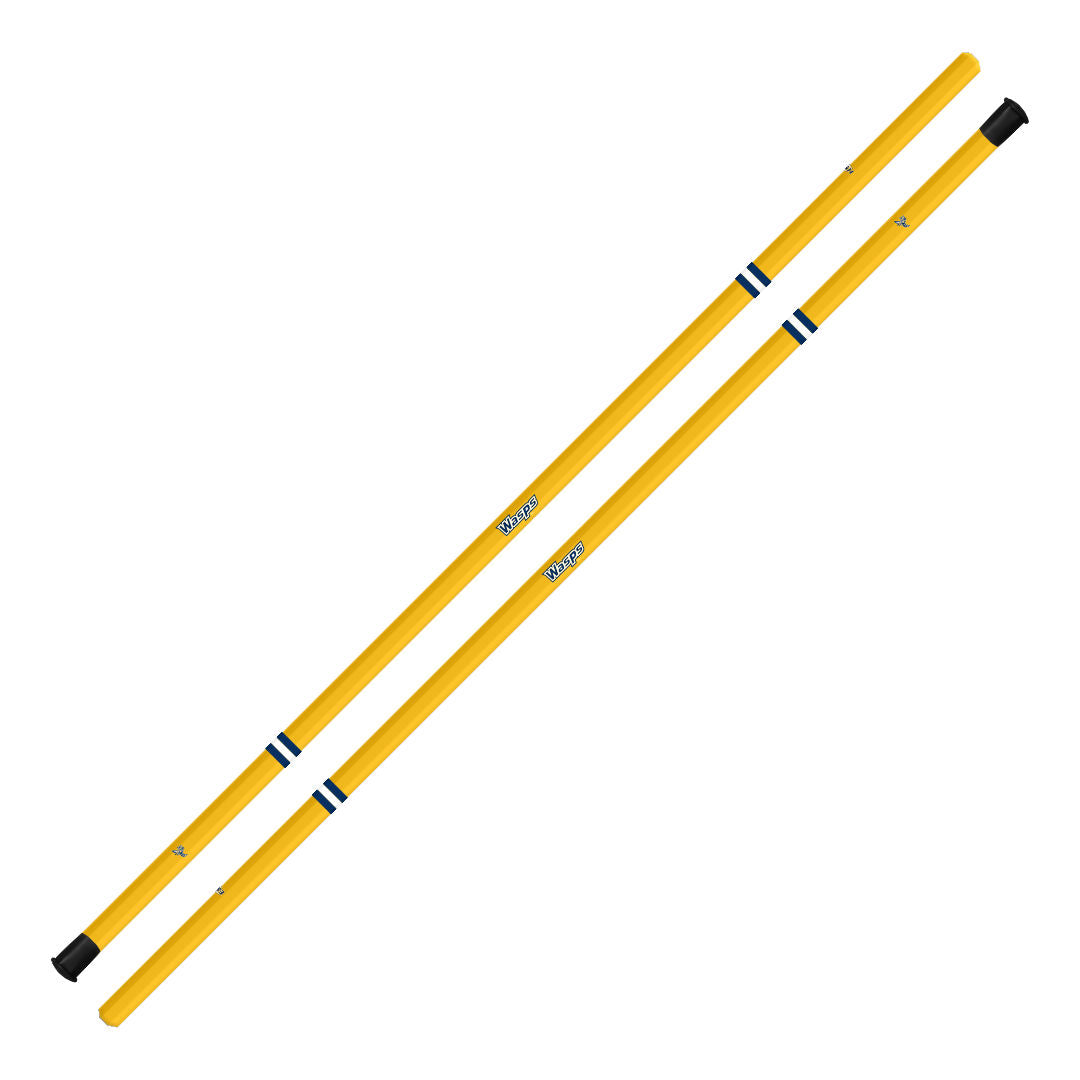 Emory & Henry LSM/Defensive Shaft - 60" - Gold Jersey Stripe Design (Pre-Order)