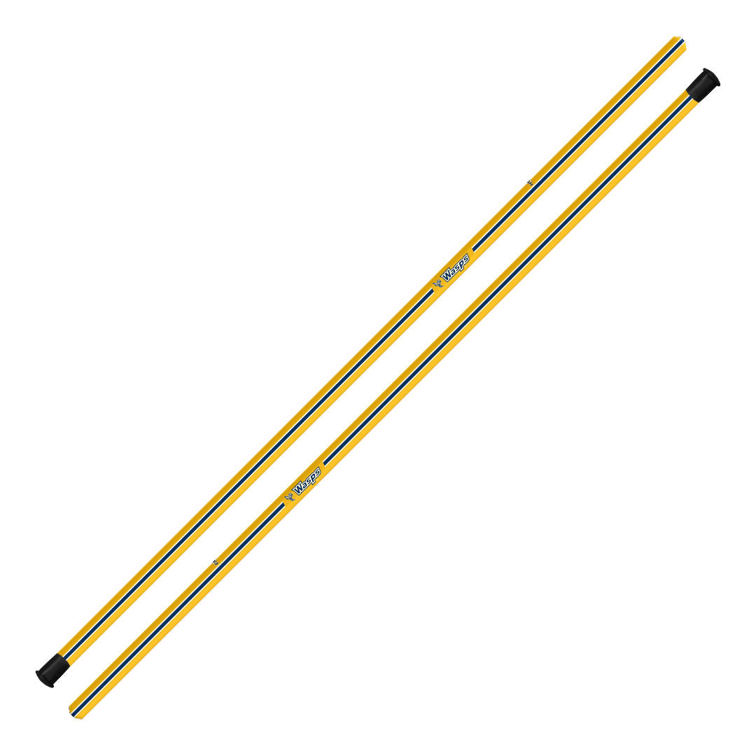 Emory & Henry LSM/Defensive Shaft - 60" - Gold Racing Stripe Design (Pre-Order)