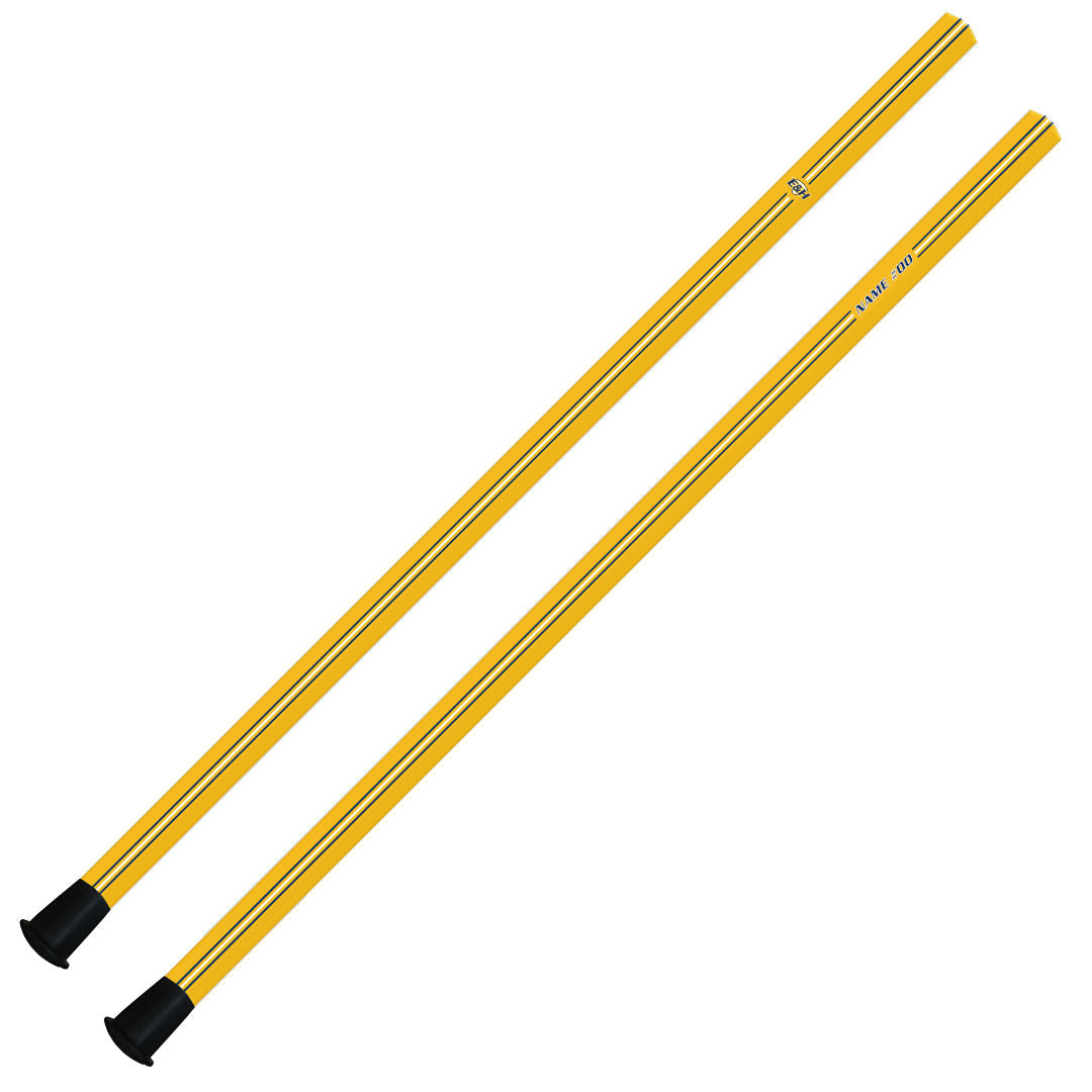 Emory & Henry Attack/Midfield Shaft - 30" - Gold Racing Stripe Design (Pre-Order)