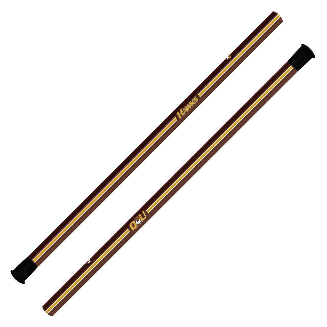 Custom Quincy University Attack/Midfield Shafts - 30" - Brown