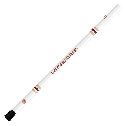 LACROSSING BARRIERS CUSTOM OBSIDIAN (WHITE) - 30" - PRE-ORDER
