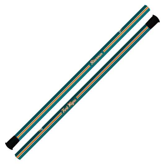 FORT WAYNE RIVERMAN CUSTOM BOX SHAFT - TEAL RACING STRIPES - 30" - PRE-ORDER